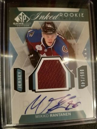 2015/16 SP Game IRS - MR Mikko Rantanen Inked Rookie Sweaters Auto Jersey 2