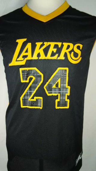 Kobe Bryant Los Angeles Lakers 24 Black color Jersey Men’s Size Large NBA brnd 4