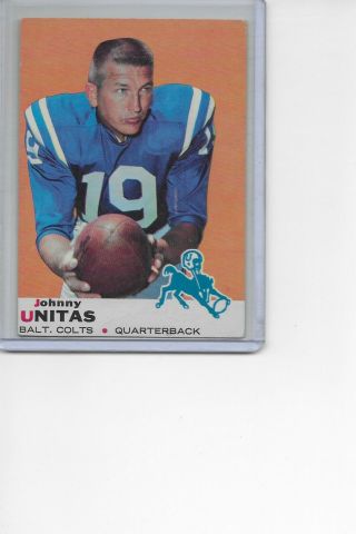 1969 Topps Johnny Unitas Football Card 25