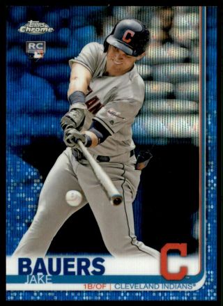 2019 Topps Chrome Blue Wave Refractors 71 Jake Bauers /75