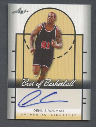2013 Leaf Best Of Basketball Dennis Rodman Signed Auto