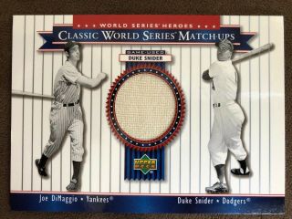 Duke Snider 2002 Upper Deck World Series Matchups Game Jersey Card Mu49