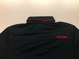 Men ' s TEXAS TECH Red Raiders Black UNDER ARMOUR Polo Golf Loose Shirt Sz L/Large 5