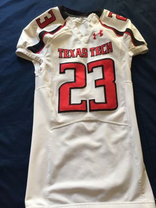 Texas Tech Game Worn Issued Home Red 96 Football Jersey
