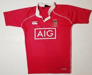 Usa All American Rugby Red Jersey 33 Polo Shirt Canterbury Of Zealand Large