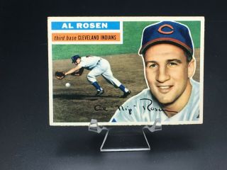 1956 Topps Baseball Al Rosen (gray Back) Ex 35 Cleveland Indians