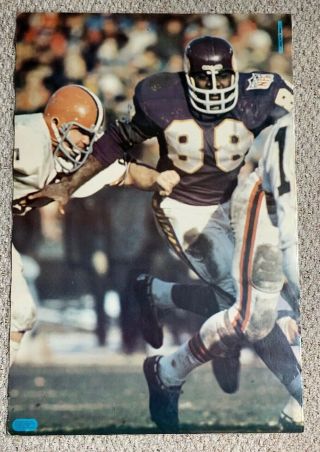 1971 Alan Page Sports Illustrated Si Poster Minnesota Vikings 9n88 Nfl Football