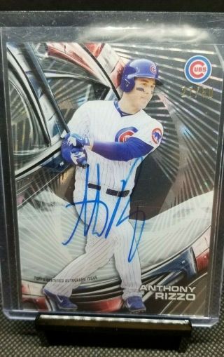 2017 Topps High Tek Anthony Rizzo Chicago Cubs Autograph 27/50