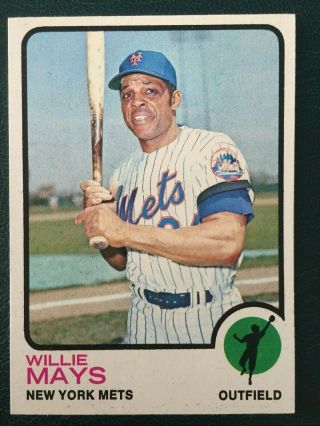 1973 Topps 305 Willie Mays York Mets