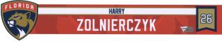 Harry Zolnierczyk Panthers Player - Issued 26 Red Home Nameplate - Size 14 " X 2 "