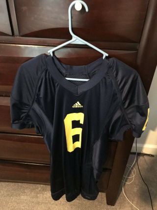 Vintage Authentic Nike 6 Michigan Wolverines Football Game Practice Jersey 44