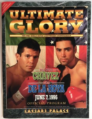 Oscar De La Hoya Vs Julio Cesar Chavez Onsite Program Boxing Fight