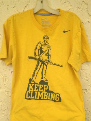 Nike West Virginia Moutaineers Keep Climbing Inaugural Big 12 Season T Shirt L