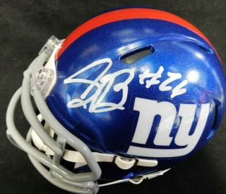 Saquon Barkley Signed York Giants Mini Football Helmet Jsa Authenticated (b)