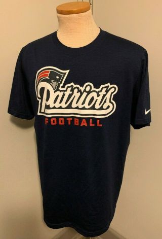 Nike Dri Fit England Patriots Nfl On Field Athletic T Shirt Size L Large