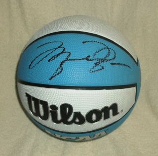 Michael Jordan 23 North Carolina Autographed Full Size Basketball W/