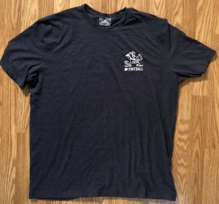 Notre Dame Football Team Issued Under Armour Shirt Blue Tags 2xl
