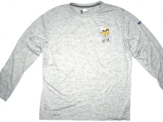 Kyle Sloter Practice Worn Signed Official Minnesota Vikings 1 Long Sleeve Shirt