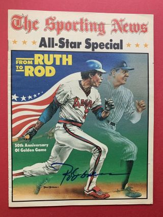 1983 All Star Game 50th Anniversary Sporting News Special Signed By Rod Carew.
