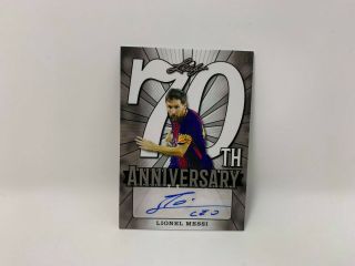 Lionel Messi 2018 Leaf 70th Anniversary Auto Autograph True 1/1 Unique Autograph