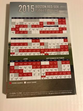 Boston Red Sox Media Guides 2014,  2015 4