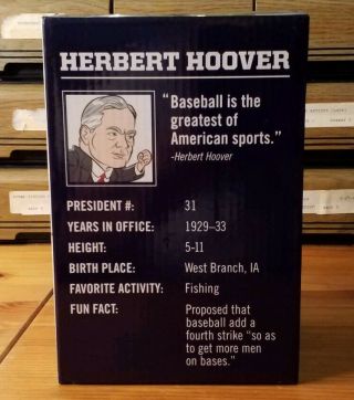 Herbert Hoover Racing President Washington Nationals 2016 Bobblehead W/ Box 2