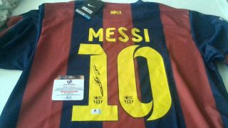 Lionel Messi Signed Barcelona Jersey.  With.  Nwt.
