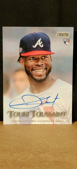2019 Topps Stadium Club Touki Toussaint Auto Autograph Braves