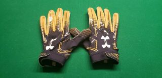 2018 Team Issued Notre Dame Football Under Armour Home Gloves Xl