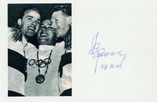 1960 Rome Cycling Bronze Rostislav Vargashkin Hand Signed Photo Card 4x6