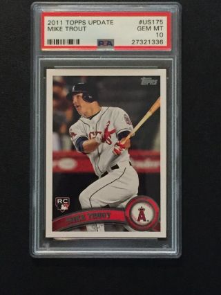 2011 Topps Update Mike Trout Rookie Rc Us175 Psa 10 Gem