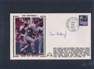 Don Mattingly Signed First Day Cover Autograph Auto Psa/dna Ad71109
