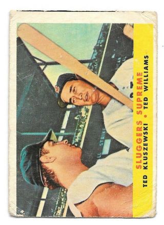 1958 Topps 321 Ted Williams Red Sox Kluszewski Low Grade