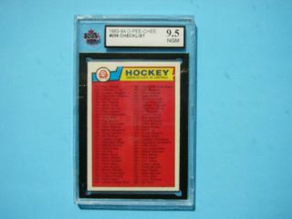 1983/84 O - Pee - Chee Nhl Hockey Card 256 Second Checklist Ksa 9.  5 Ngm Sharp,  Opc
