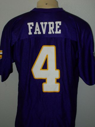 Brett Favre 4 Minnesota Vikings Purple Team Nfl Football Jersey Men Xl