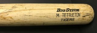 Mickey Tettleton Game Rawlings Baseball Bat Detroit Tigers Broken
