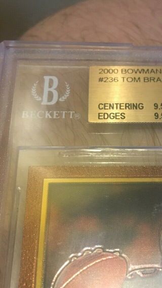 2000 Bowman Chrome Tom Brady ROOKIE RC 236 Beckett Graded 9.  5 5