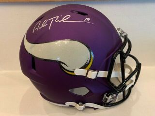Adam Thielen Signed Minnesota Vikings Repiica Full Size Speed Helmet Holo