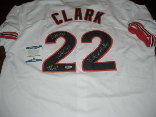 Will Clark Sanfrancisco Giants Thrill,  6x Allstar Beckett/coa Signed Jersey