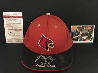 Nick Solak Louisville Cardinals Signed 2014 Game Hat Jsa Witness A