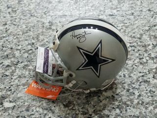 Harvey Martin Signed Dallas Cowboys Mini Helmet Jsa