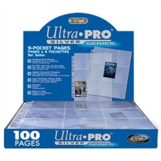 1 Case 1000 Ultra Pro Silver 9 - Pocket Card Game/trade Album Pages/binder Sheets