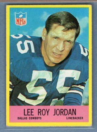 1967 Philadelphia 54 Lee Roy Jordan (r) Vg (st) Go73