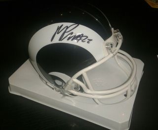 Marcus Peters Autographed Signed Mini Helmet LA Rams JSA Riddell 2