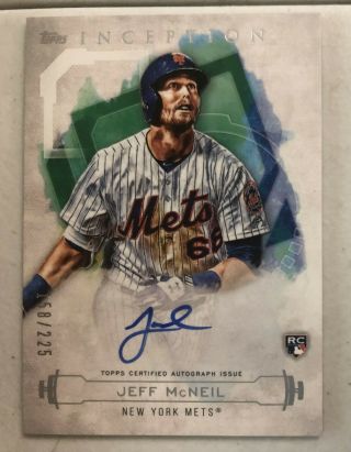 2019 Topps Inception Jeff Mcneil Rookie Auto 158/225 York Mets