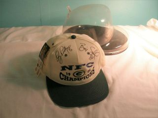 Green Bay Packers Nfc 1996 Champions Cap Autograph,  Hand Signed By 3 Players Nwt