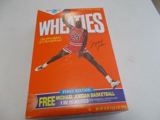 Wheaties Michael Jordan First Edition Full Cereal Box 1989