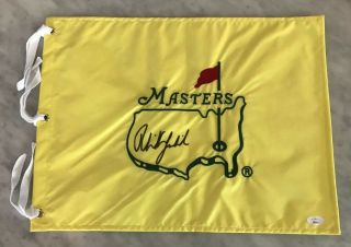 Phil Mickelson Auto Autograph Signed Authentic Undated Masters Pin Flag Jsa Hof