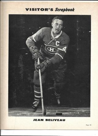 1965 - 66 Detroit Red Wings - Canadiens Stanley Cup Program Game 4 Habs Tie it Up 7