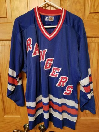 Vintage 1990s Starter York Rangers Nhl Jersey Size M